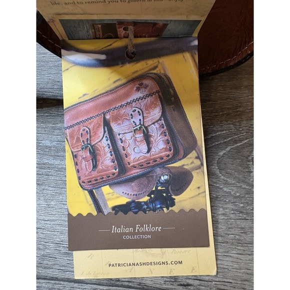 Patricia Nash Tooled Italian Leather Purse Crossbody Strap Color Florence - Picture 16 of 16